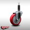 Service Caster 4'' SS Red Poly Wheel Swivel 1'' Expanding Stem Caster SCC-SSEX20S414-PPUB-RED-1 - alternate 4